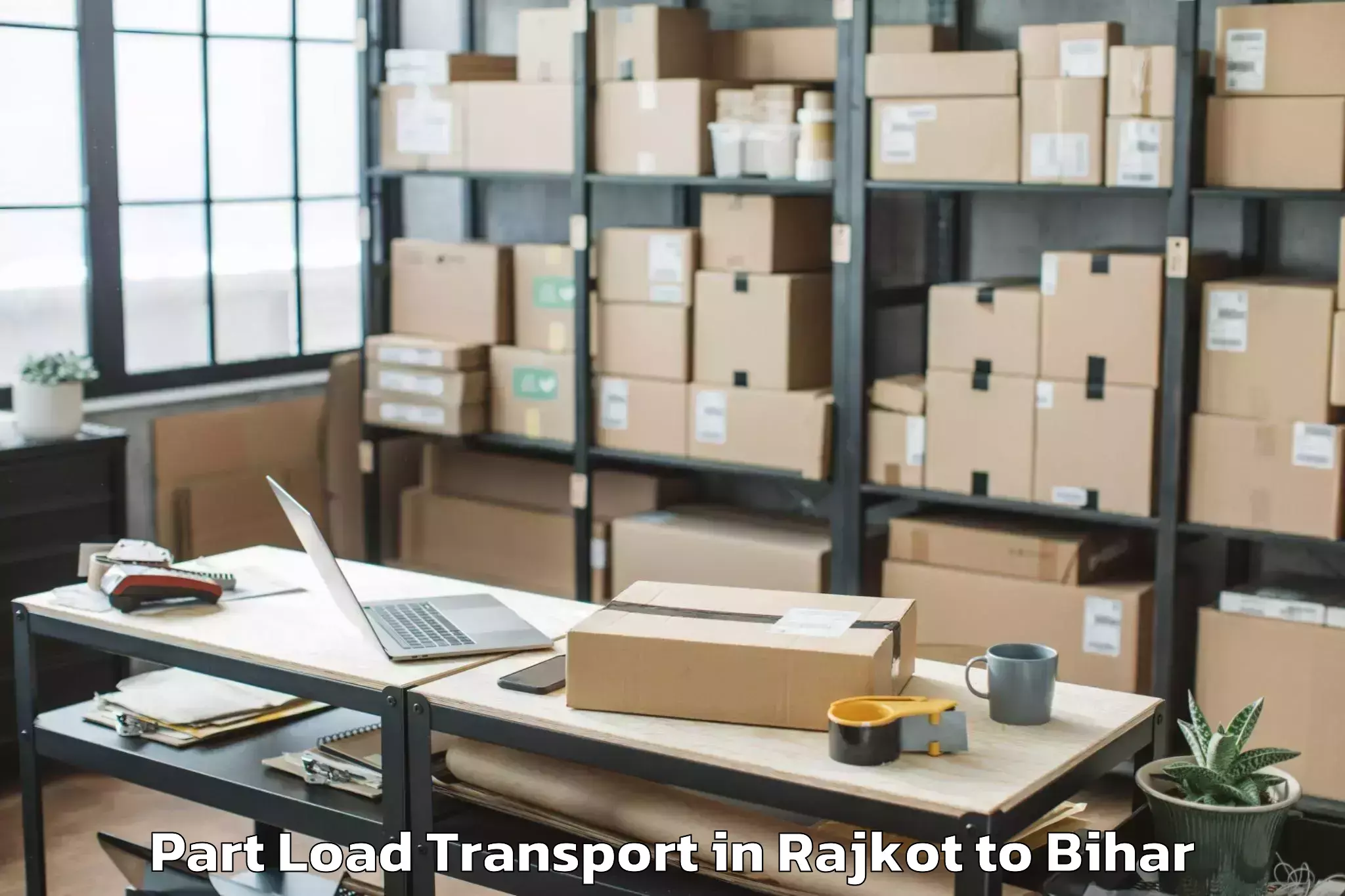 Book Rajkot to Jhanjharpur Part Load Transport Online